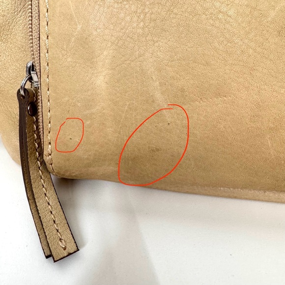 Fossil Tan Leather Adjustable Cross Body Purse Multi Compartment Bag Tan Cream - Picture 9 of 16